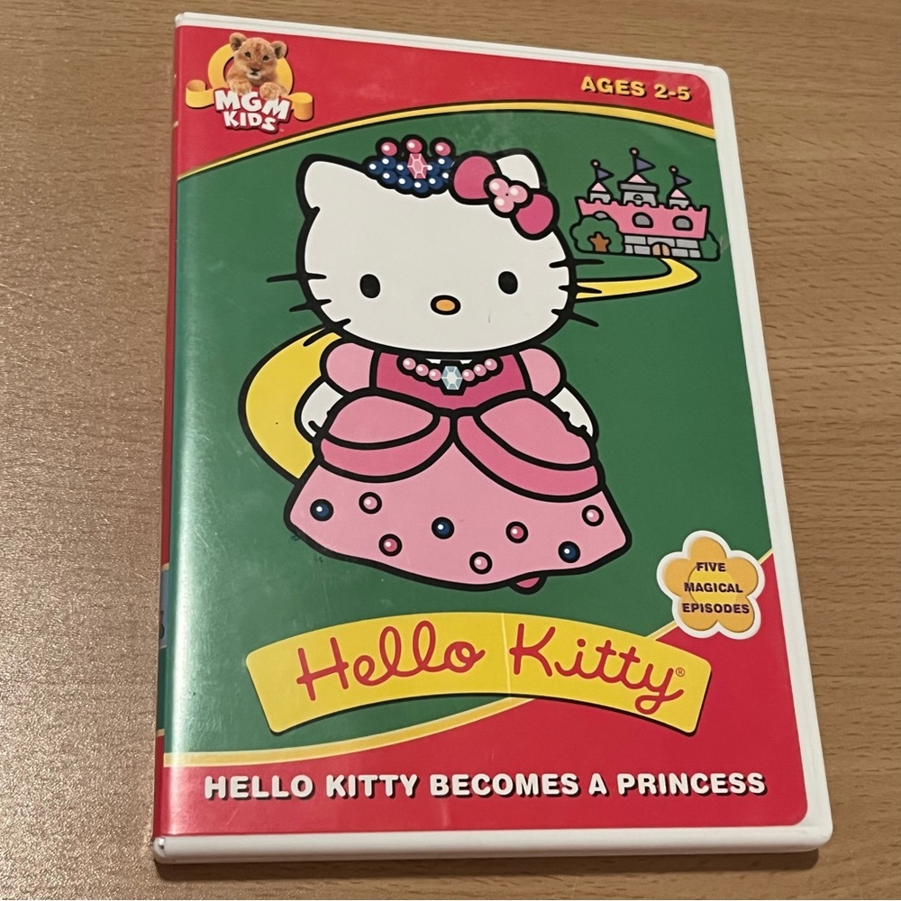 5 Episodes of Hello Kitty DVD Sanrio MGM Kids 2003 + Bonus Games Color Sheets